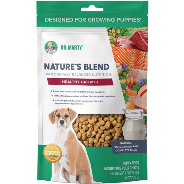 Dr. Marty Nature's Blend Freeze Dried Raw Puppy Food Healthy Growth, 6 oz.